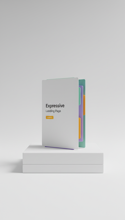 Expressive Landing Page Theme With Interactive Elements