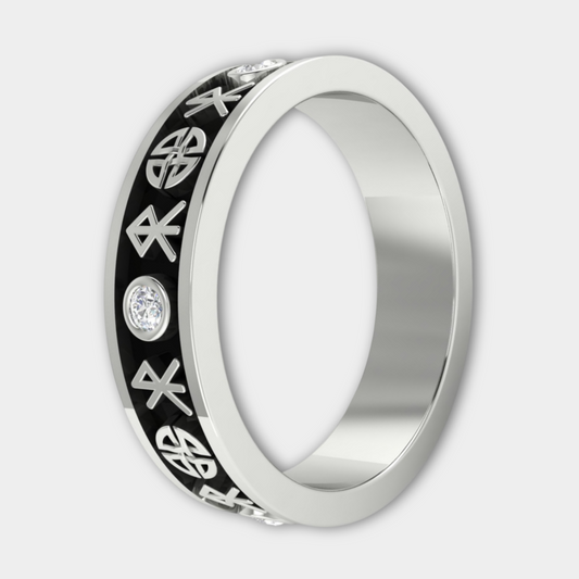ViKING | 14K Men's Nordic Diamond Wedding Ring